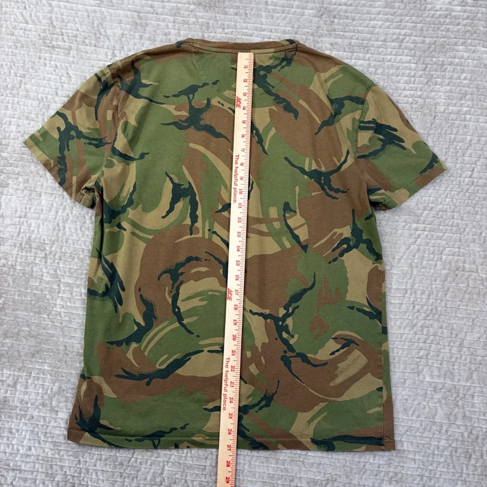 Polo Ralph Lauren Mens Camo Pocket T-Shirt Custom Slim Fit Green Brown Large